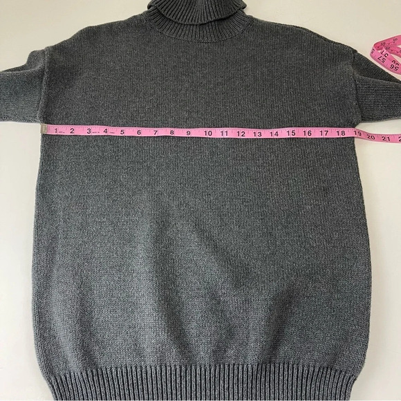Madewell Sweater Womens Size XXS Heather Graphite Grey Gray Turtleneck Cotton - Picture 8 of 9